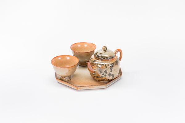 柴烧德钟壶茶具套组（逐云涧）