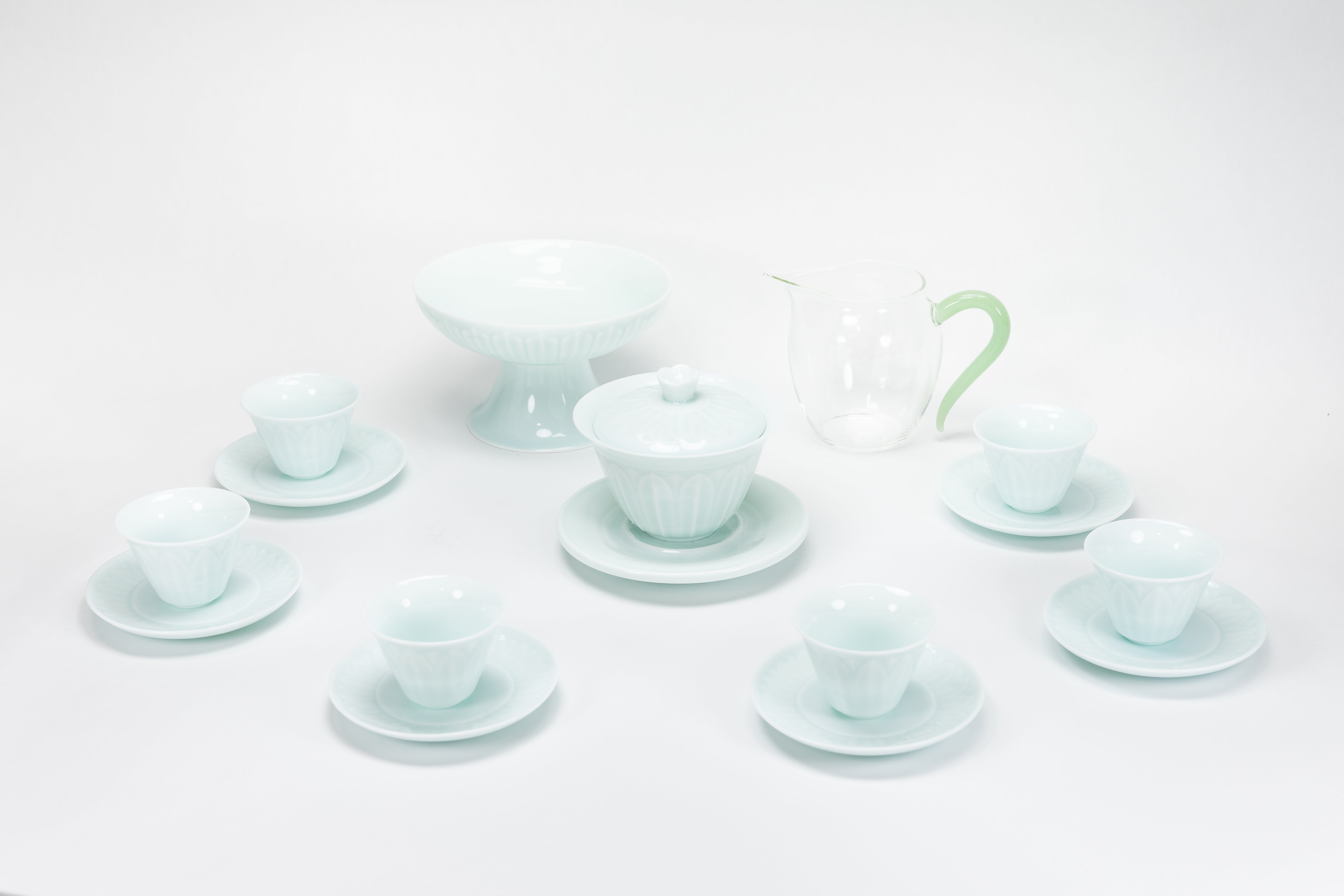 影青花涧清远茶具套组（逐云涧）