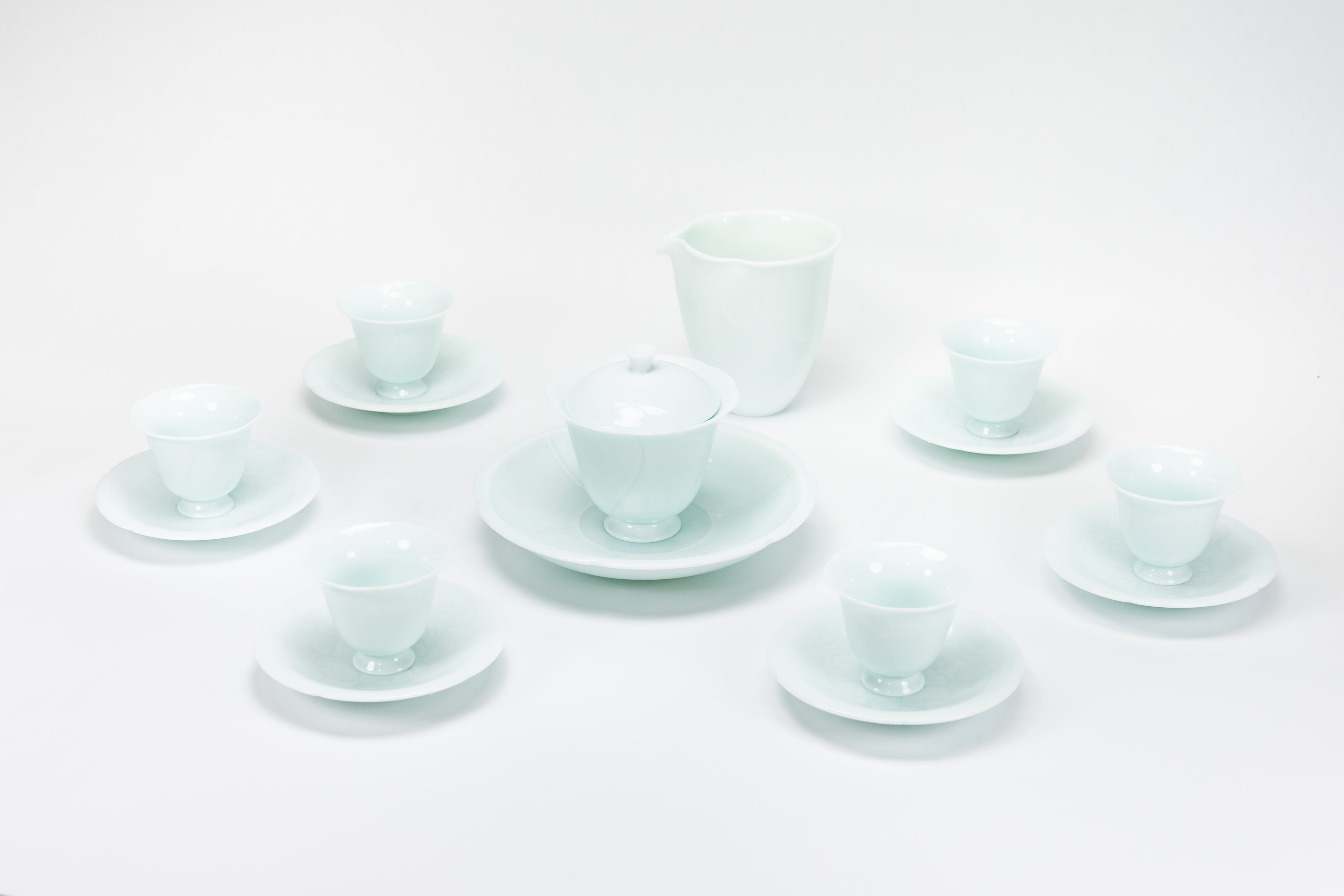 影青青莲茶具套组（逐云涧）
