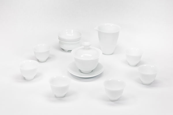 10-piece ice-white rich cup tea set (Zhuyunjian)