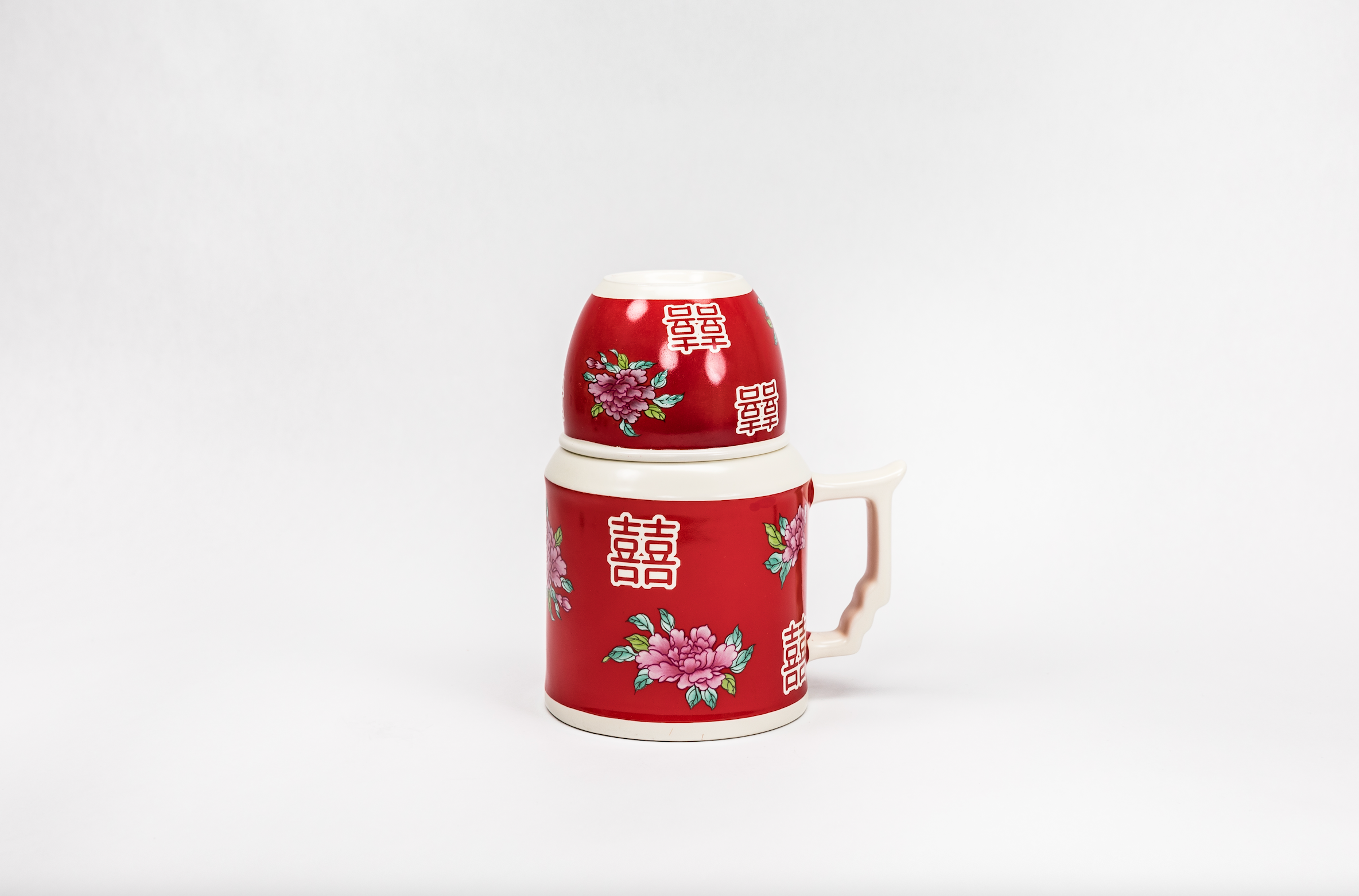 双喜热水壶型茶具套组