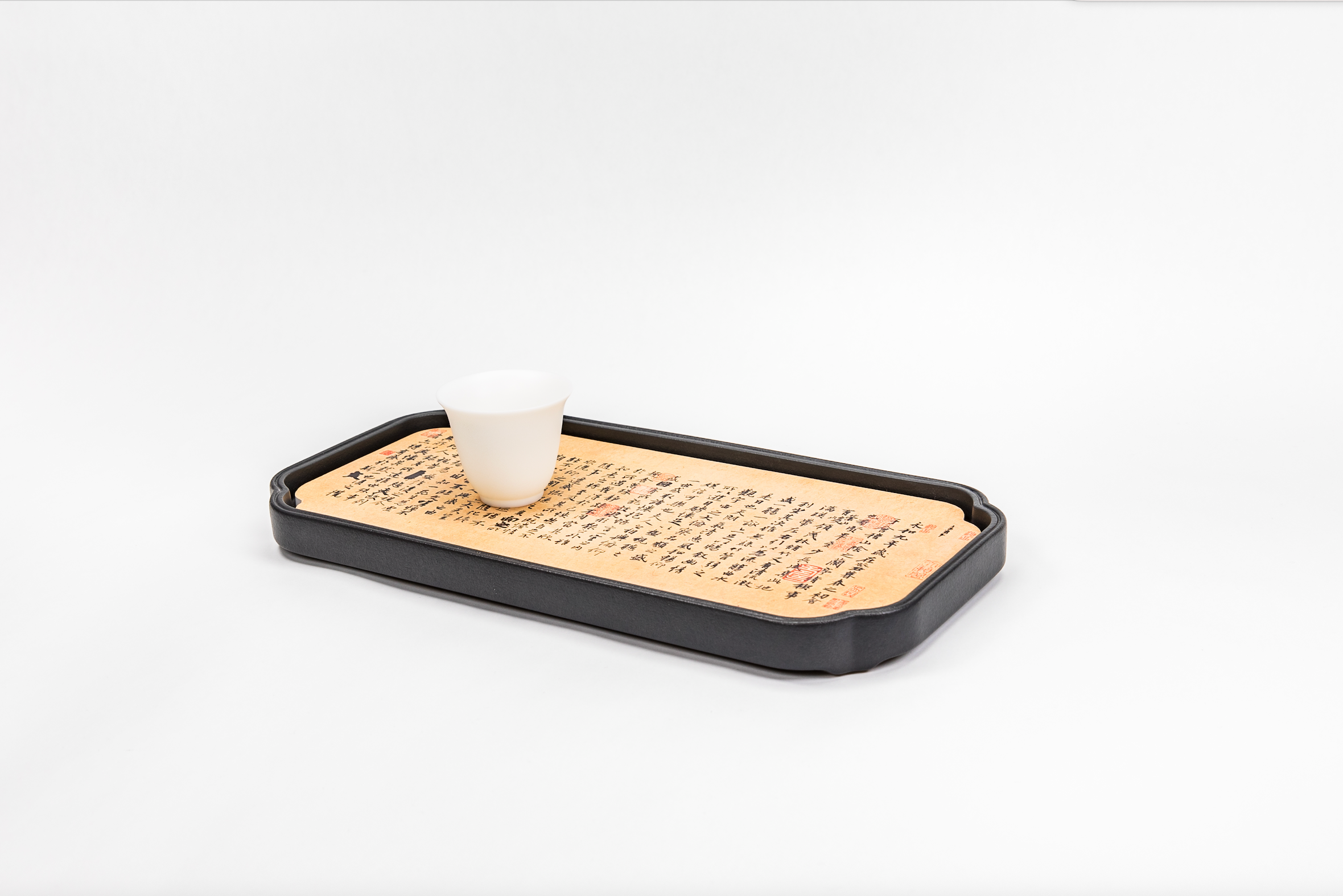 陶瓷长方形兰亭序茶盘