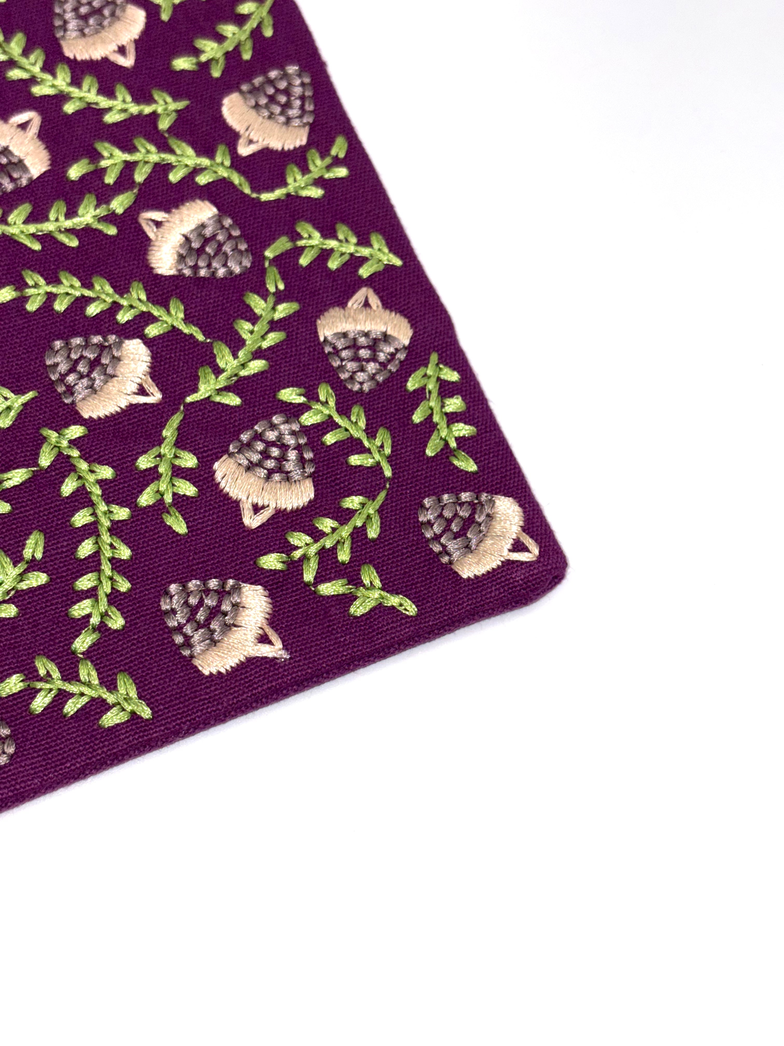 Pinecone Embroidered Tea Mat