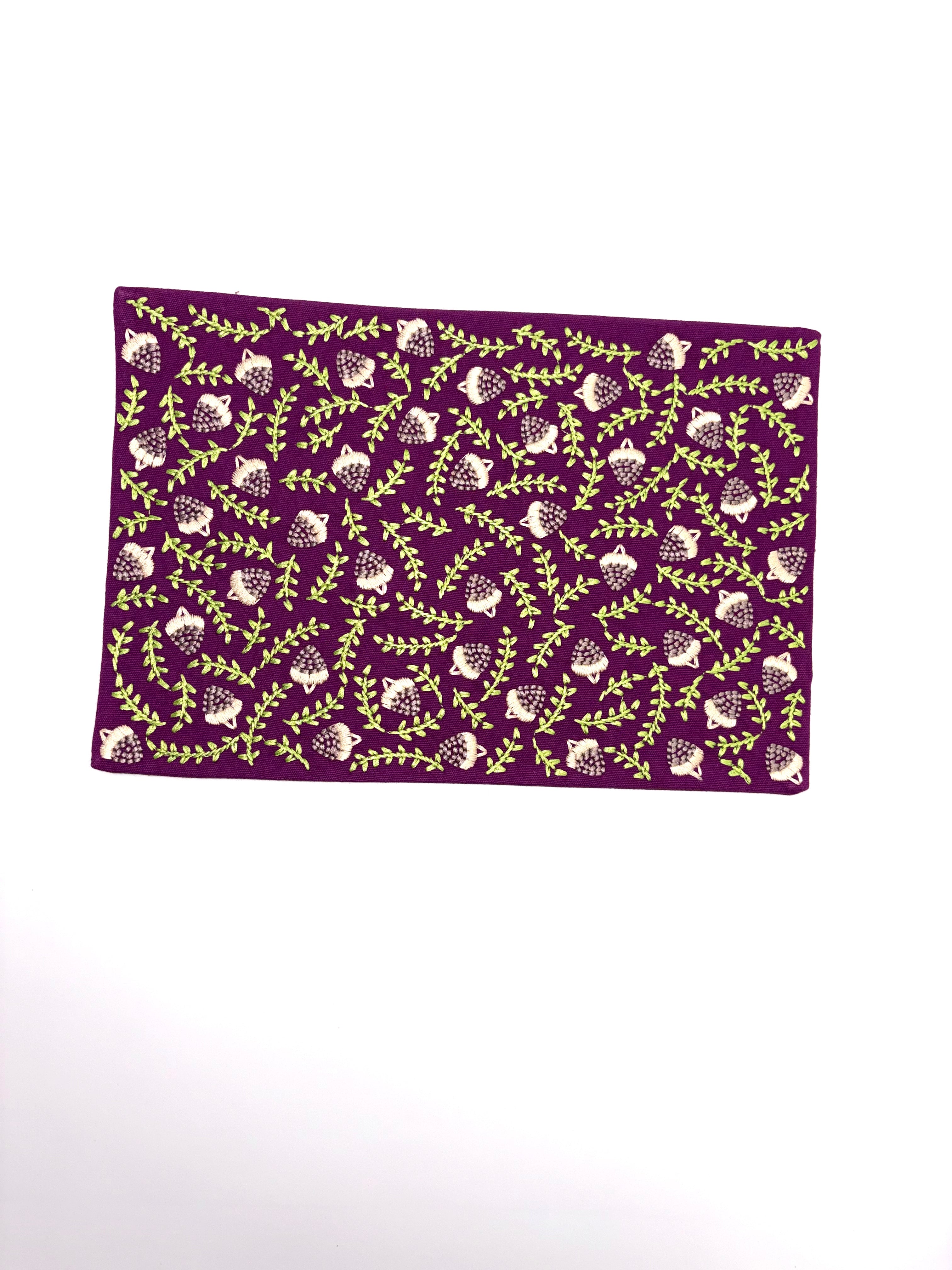 Pinecone Embroidered Tea Mat