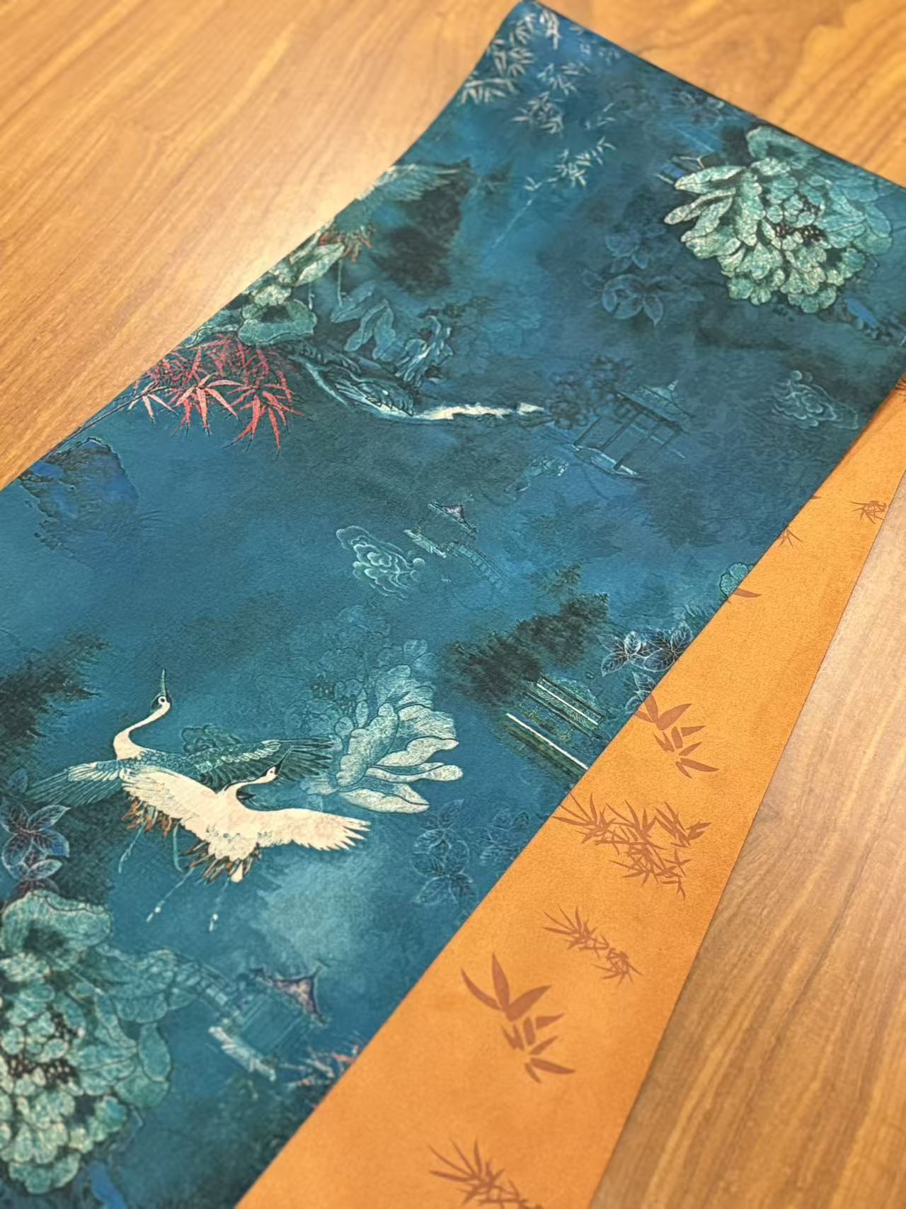 锦绒仙鹤防水茶旗