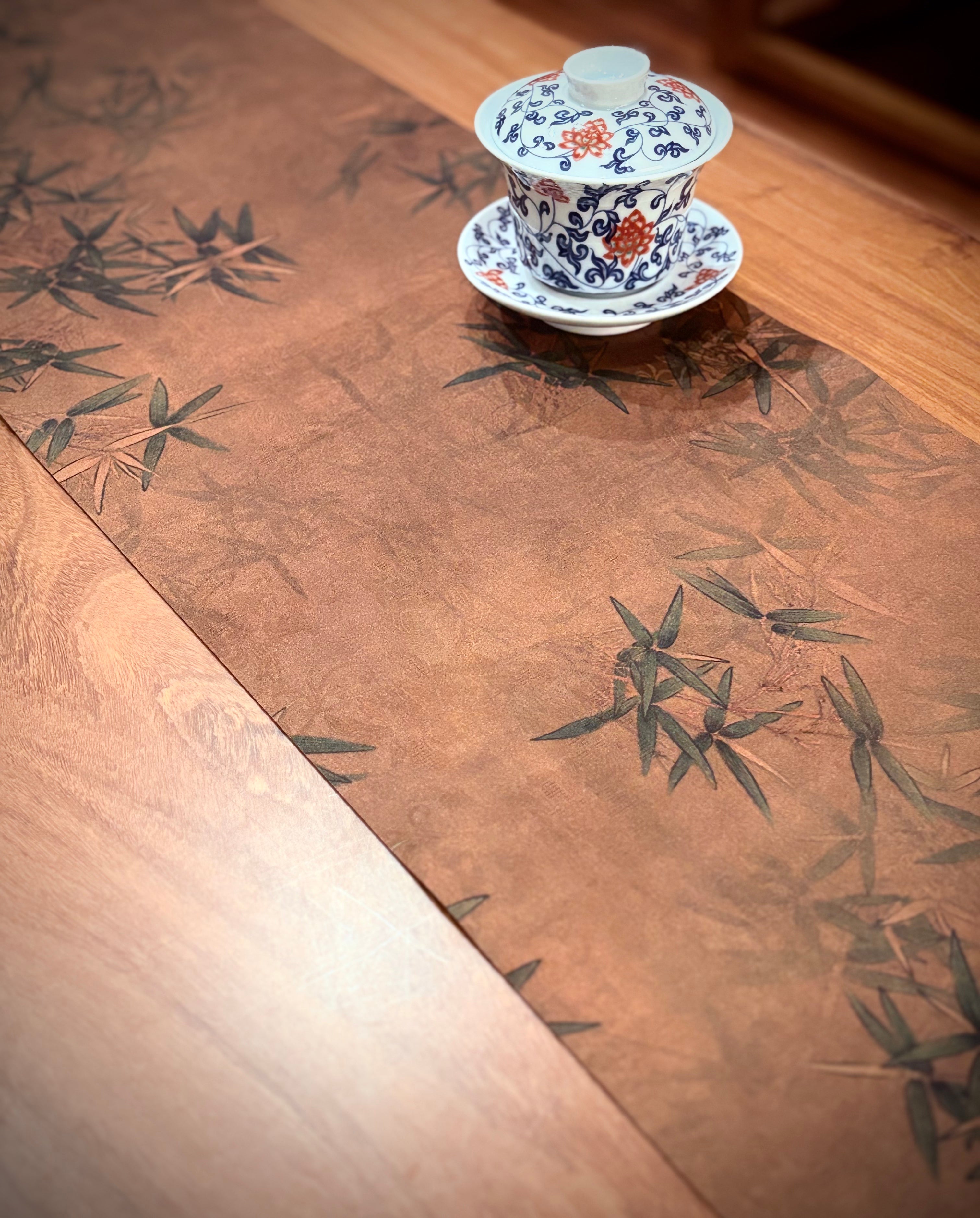 Elegant Brocade Waterproof Tea Mat