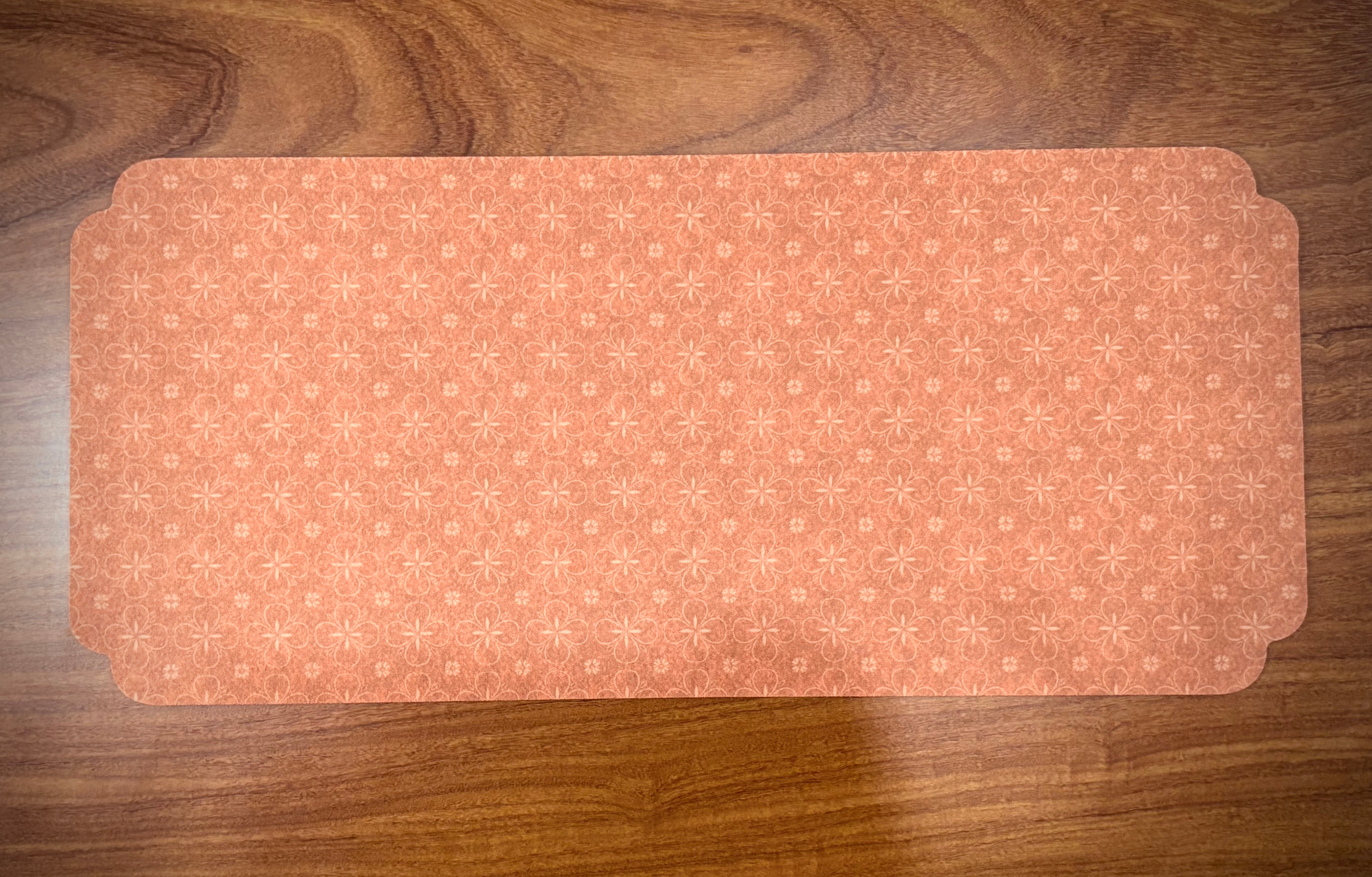 Night Blue Gardenia Brocade Velvet Double-Sided Tea Mat
