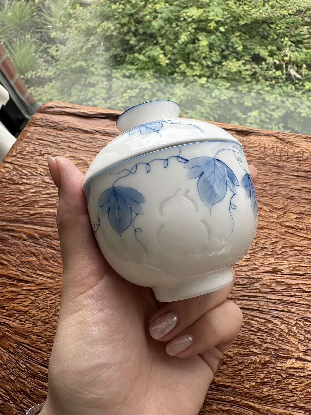 Exquisite Hand-Painted Gourd Gaiwan Travel Tea Set