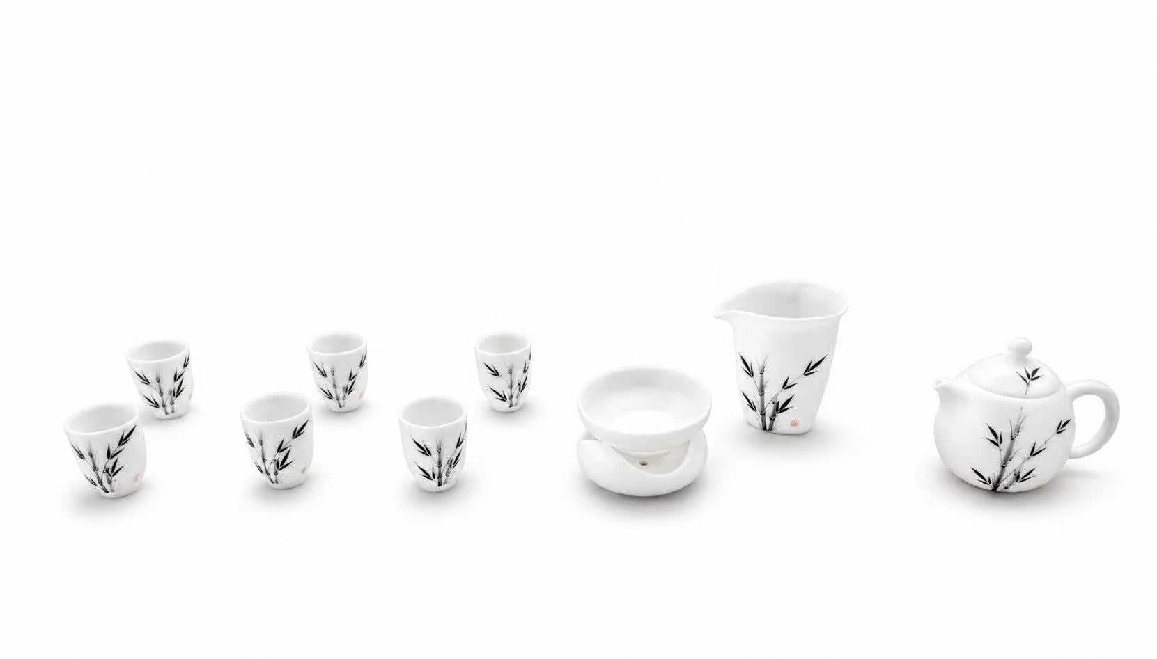 Unglazed Xuanzhu Dragon Egg Teapot Set