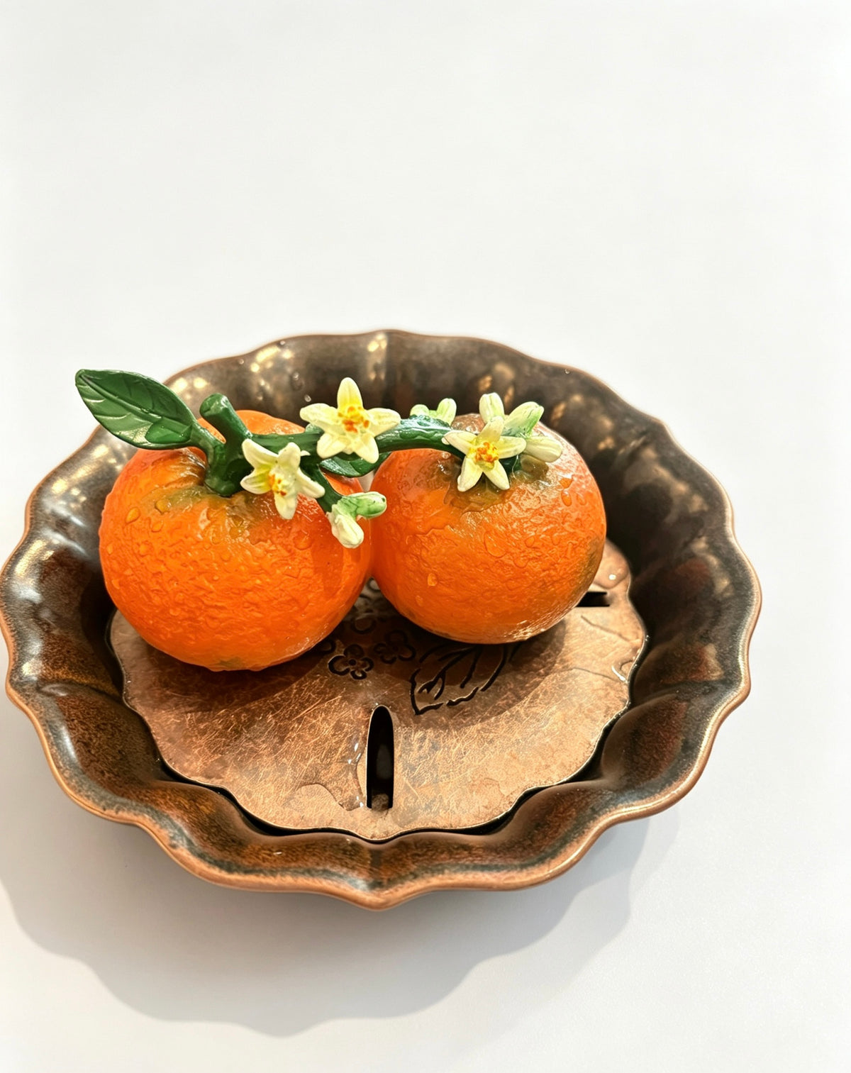 温变两颗橘子茶宠