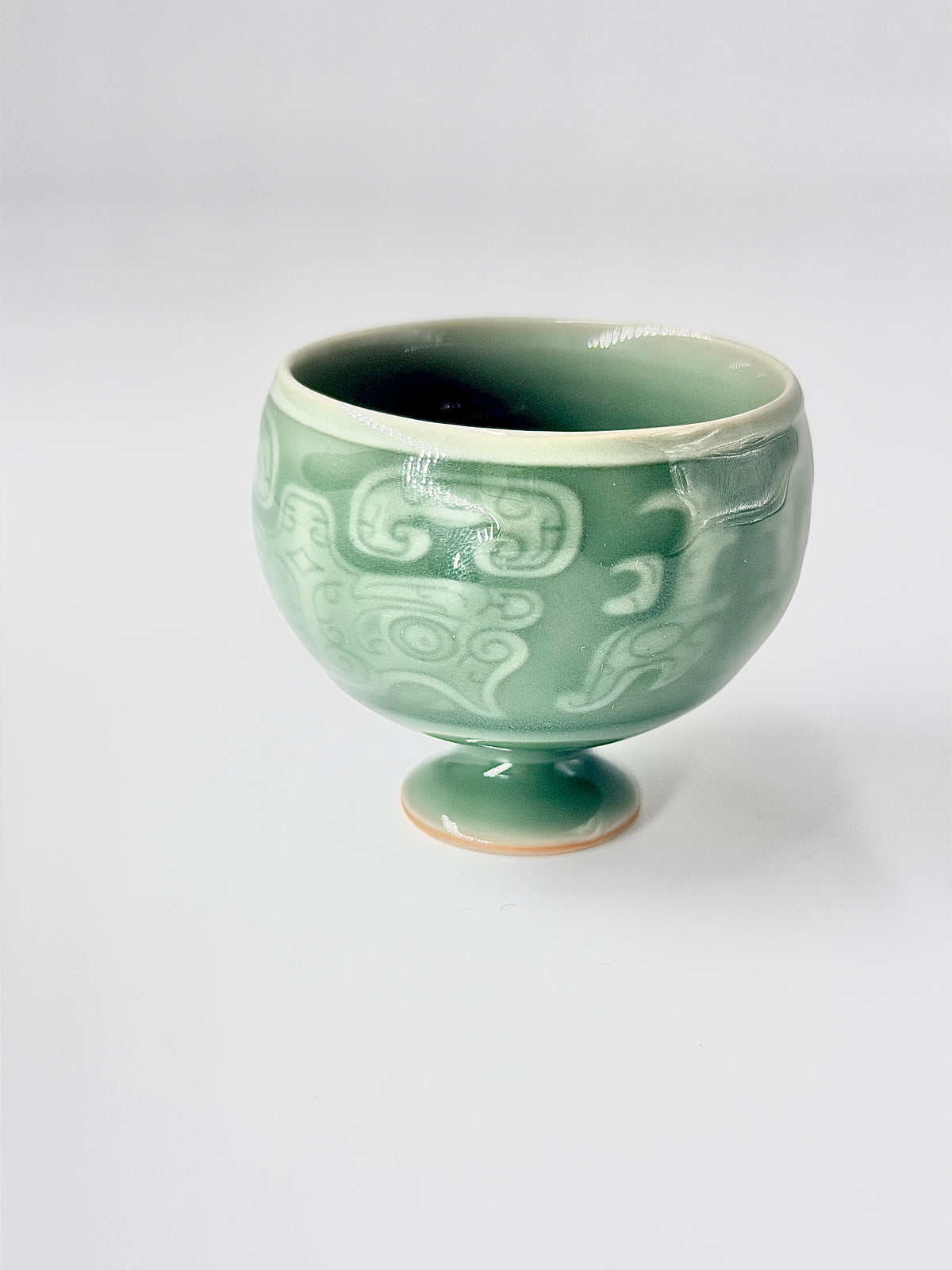 Longquan Celadon · Bronze-Style Mini Stem Cup