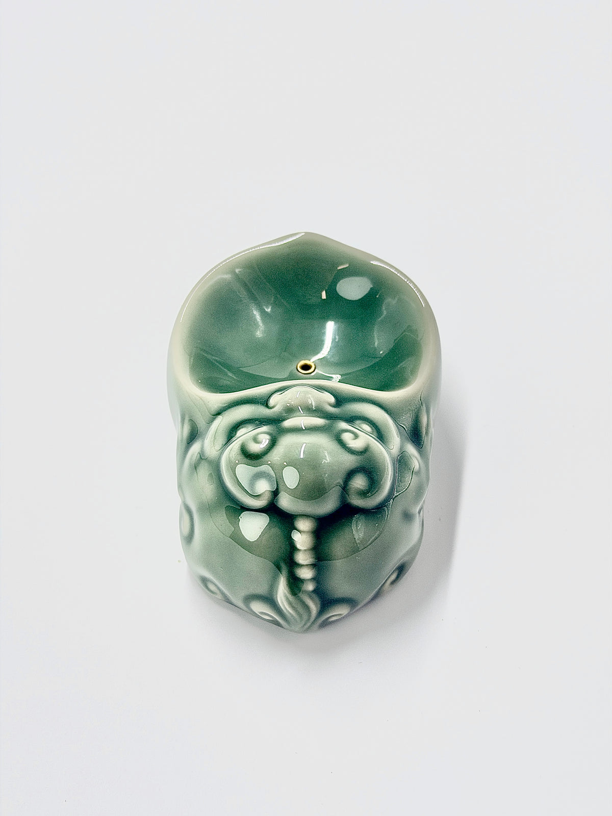 Longquan celadon antique-style mythical beast incense holder