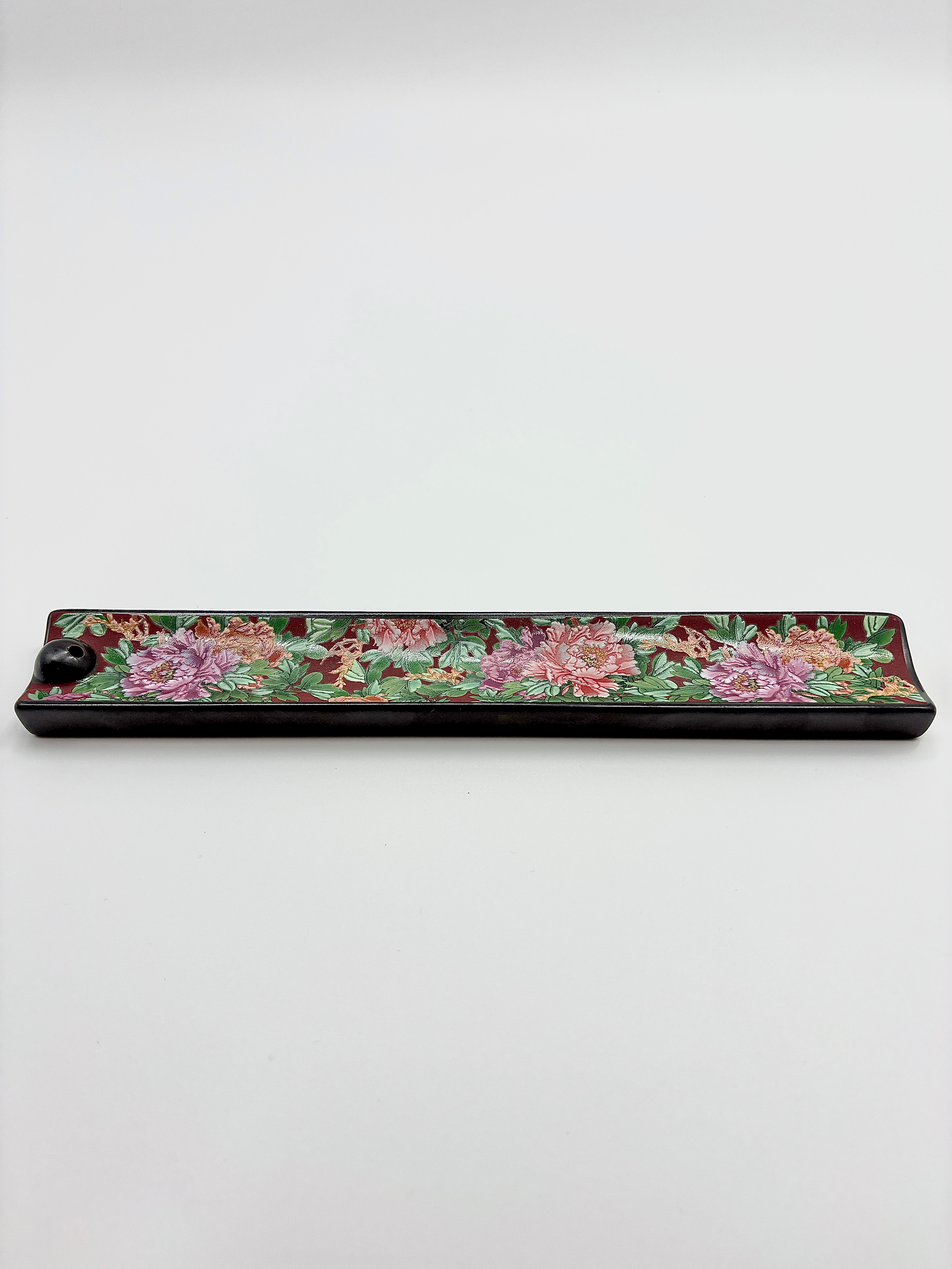 Peony enamel incense holder