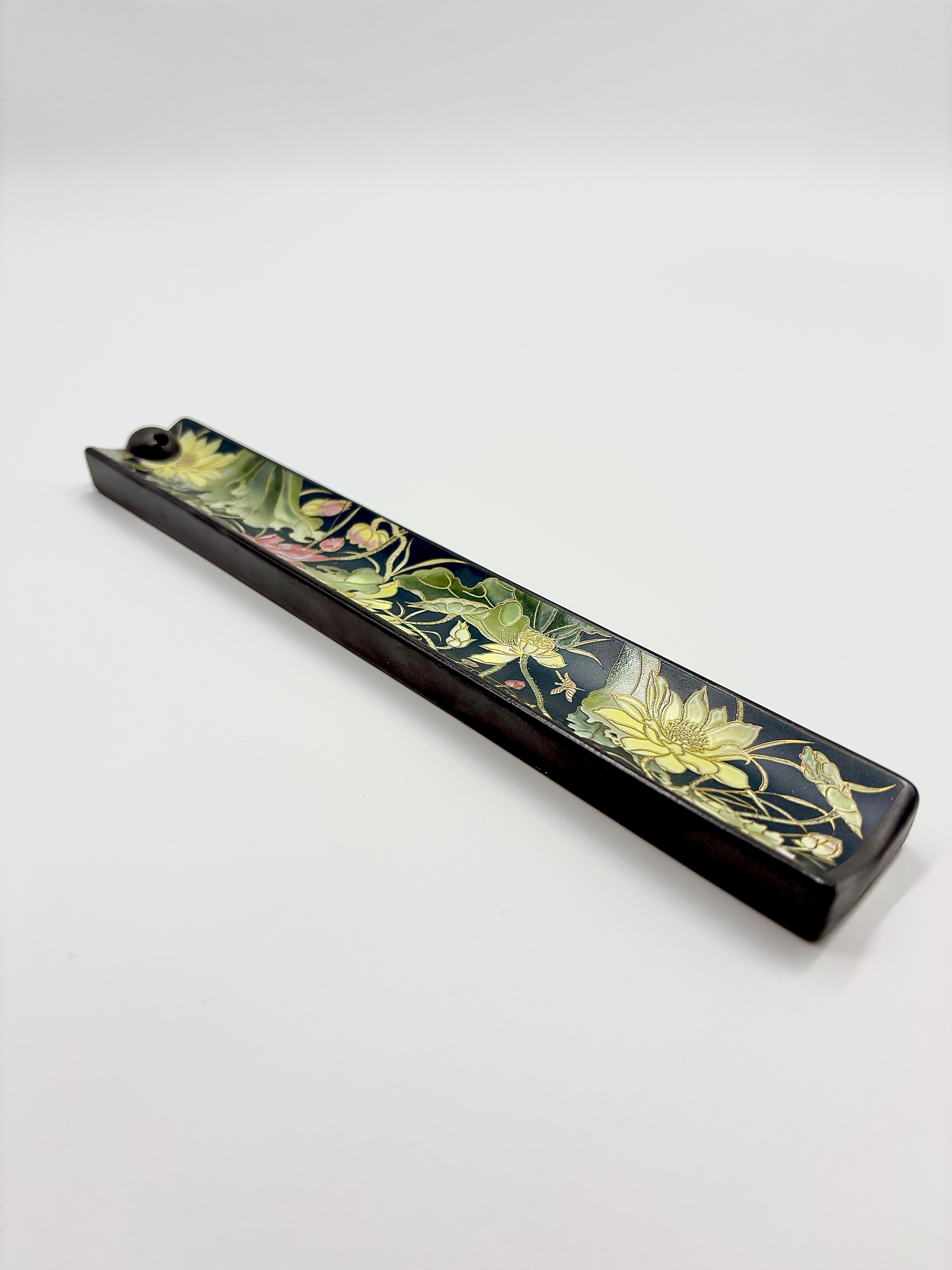 Lotus enamel incense holder