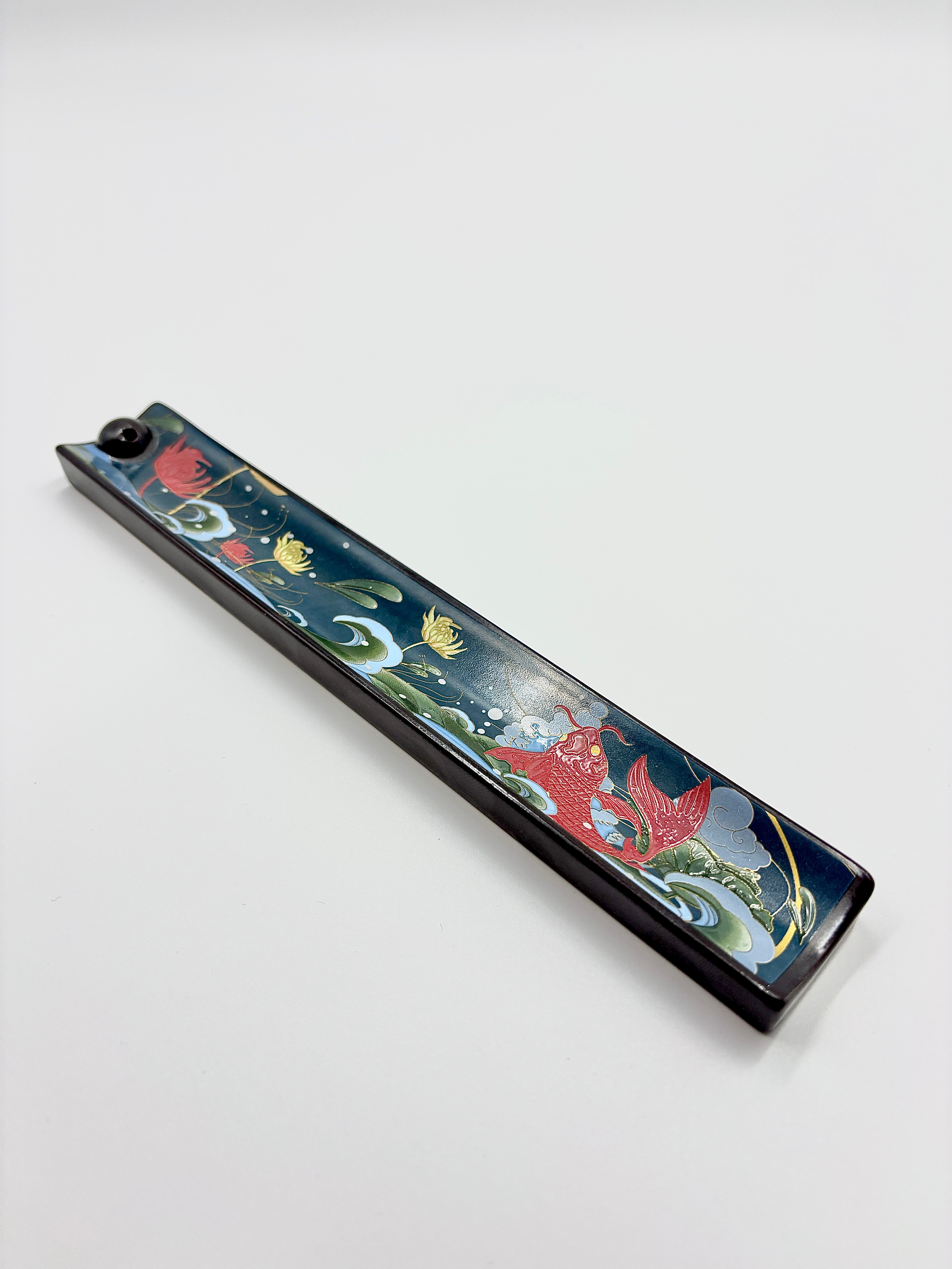 Koi enamel incense holder