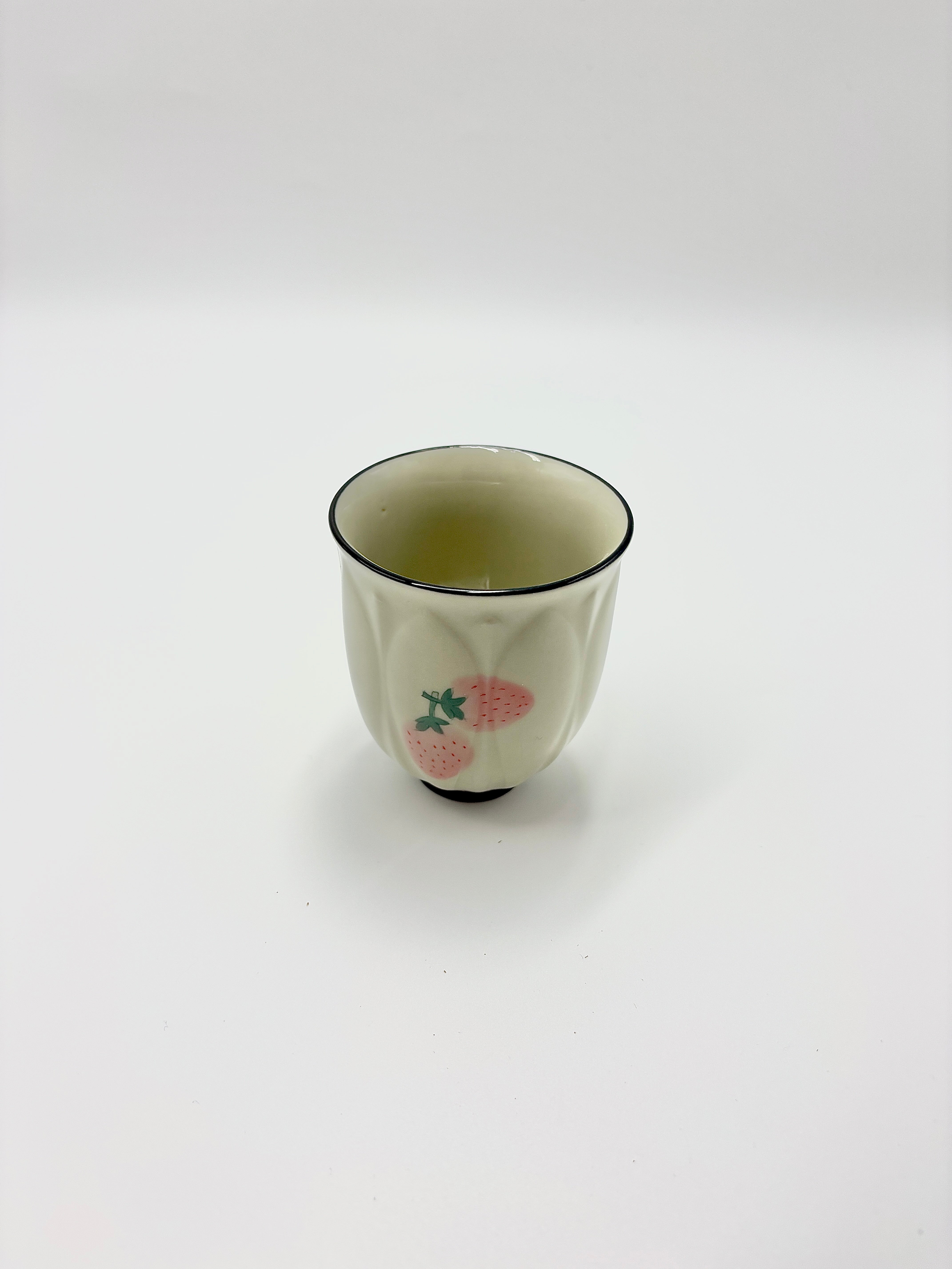 Wood ash hand-painted strawberry cup