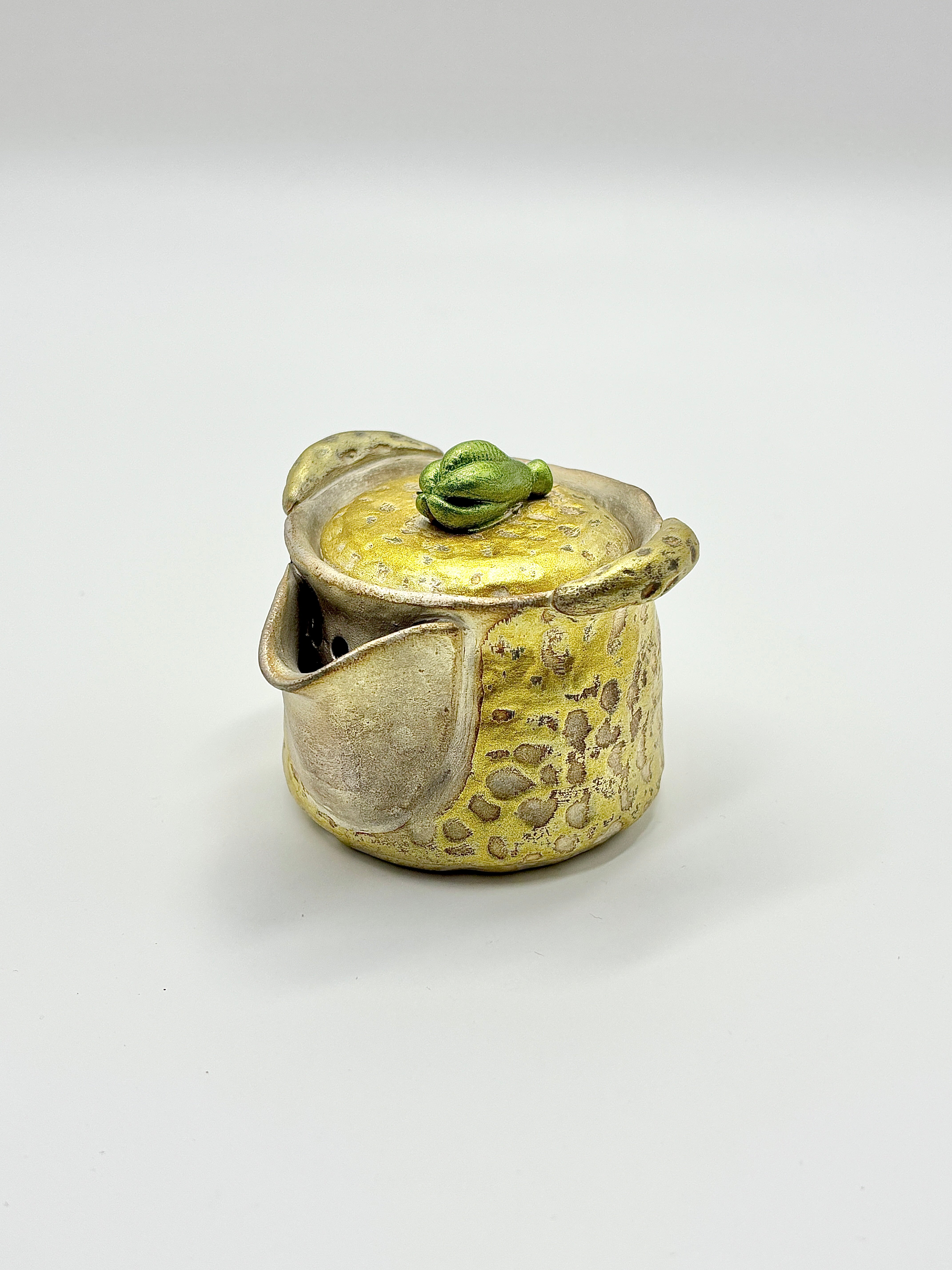 Hand-held gilded silver teapot (two colors available)