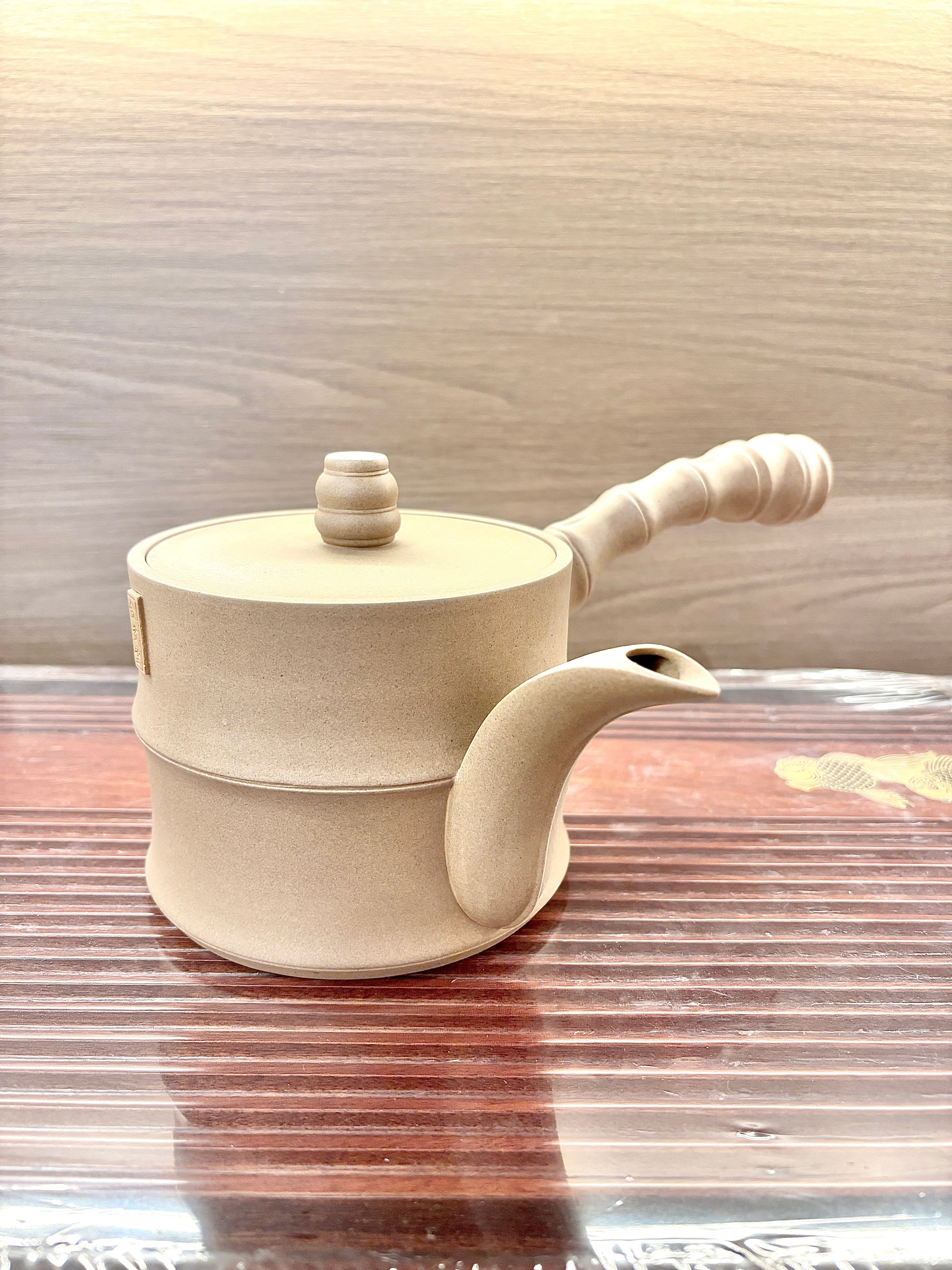 Maifan stone kettle - bamboo joint