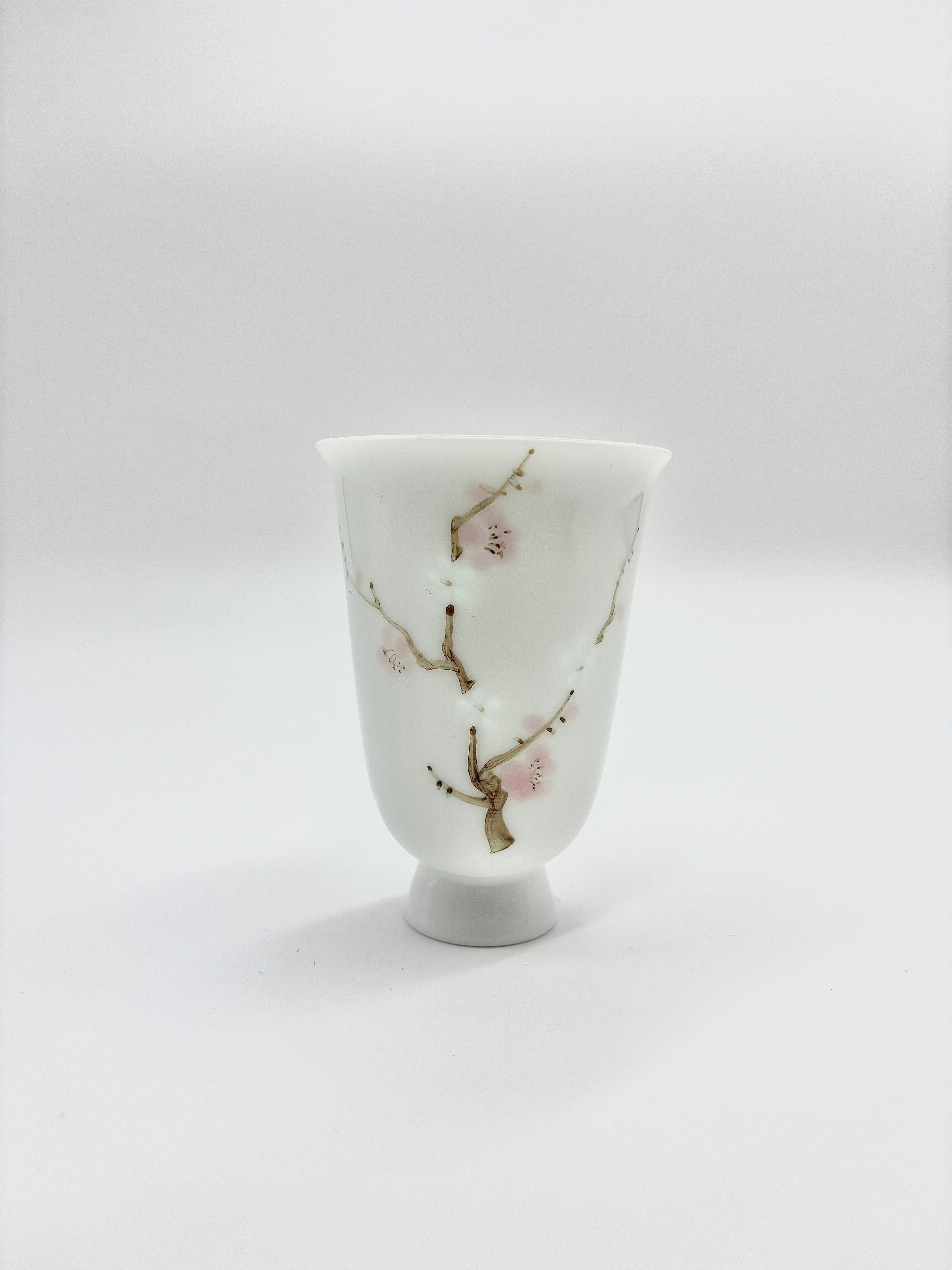 Hand-painted Five-Colored Plum Blossom Scented Cup