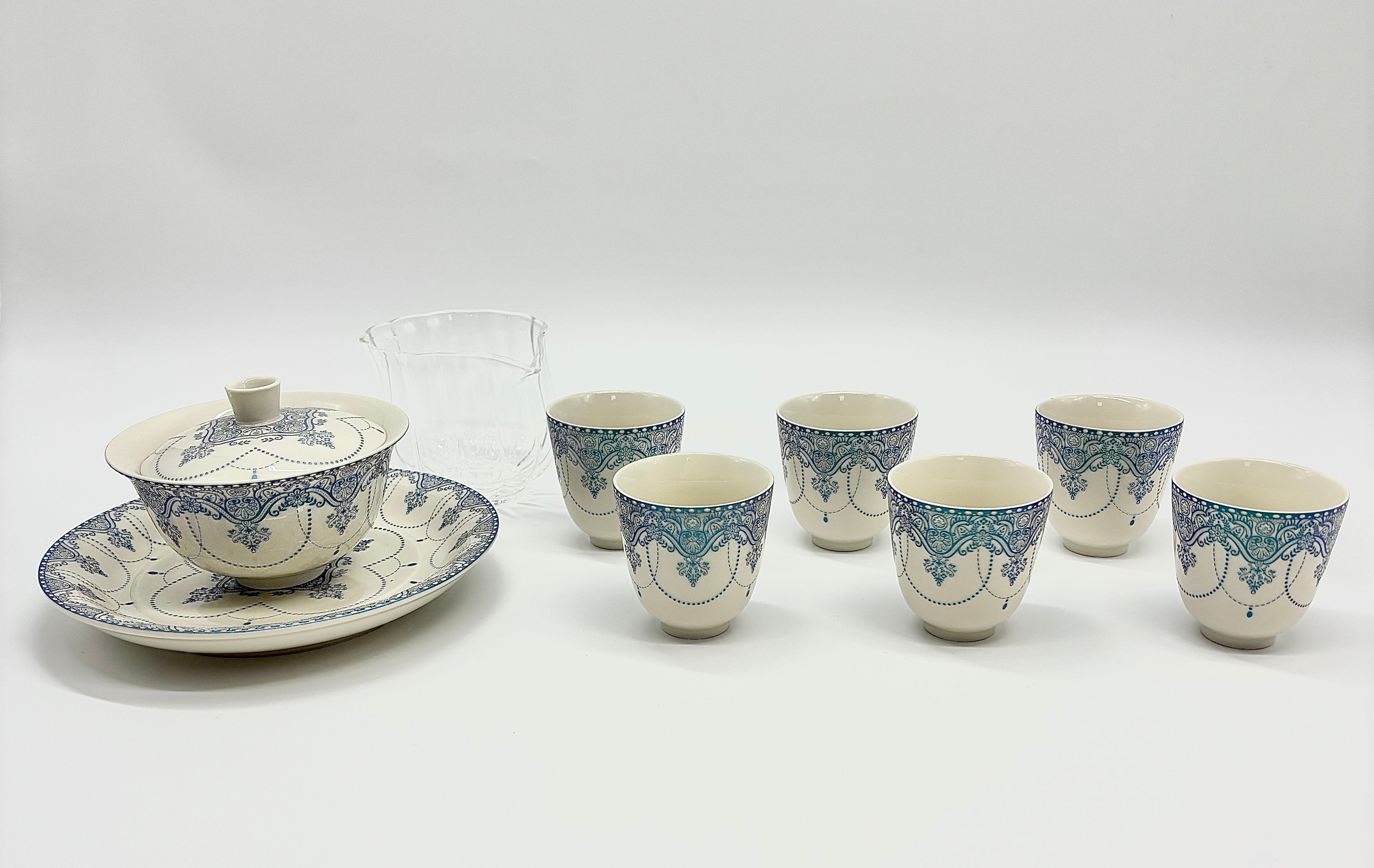 8-piece Blue Gauze Dream Tea Set