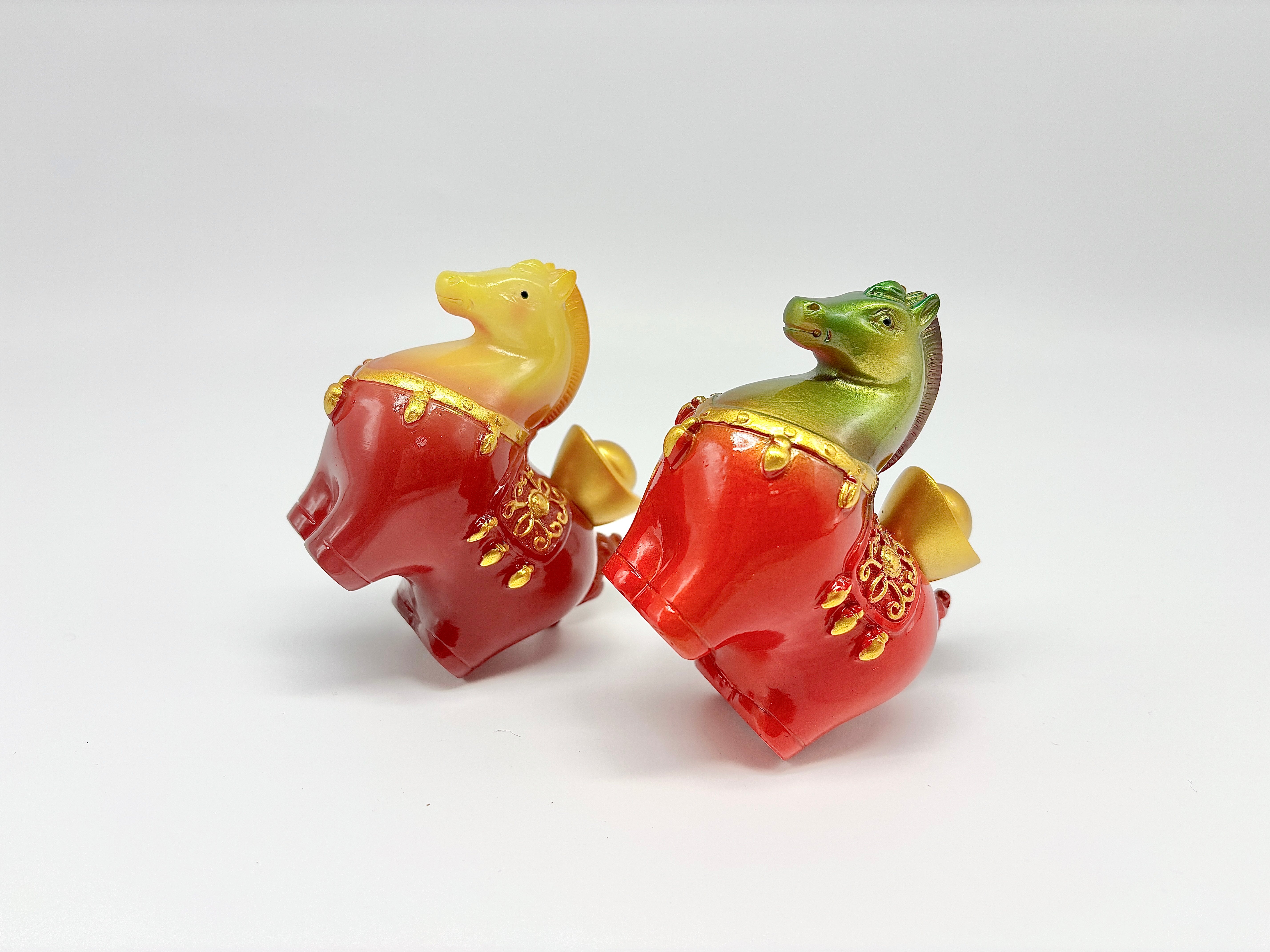 Lucky Pony Color-Changing Tea Pet （Gold/Jade）