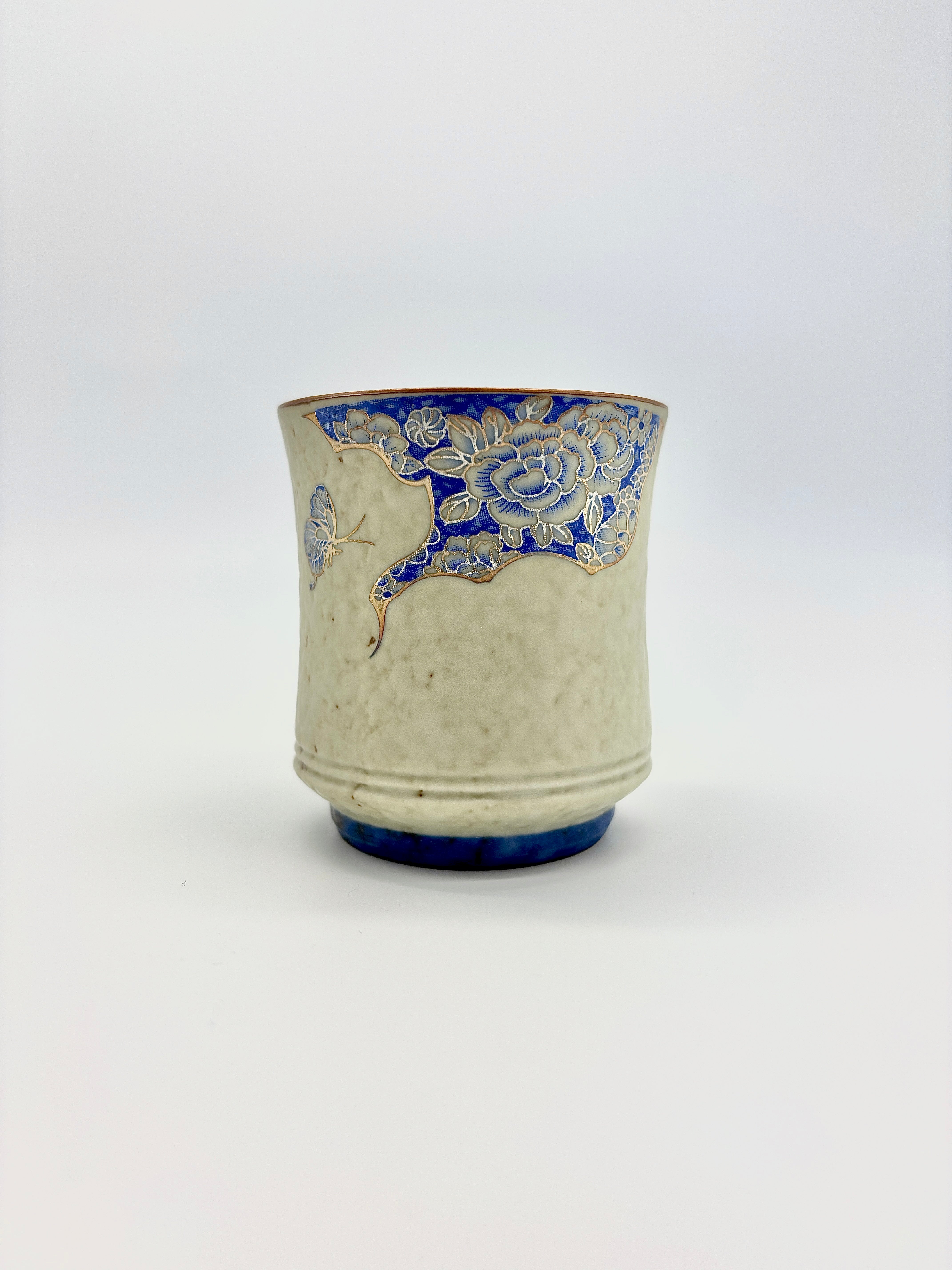 Silver Peony Bamboo Shaped Cup 