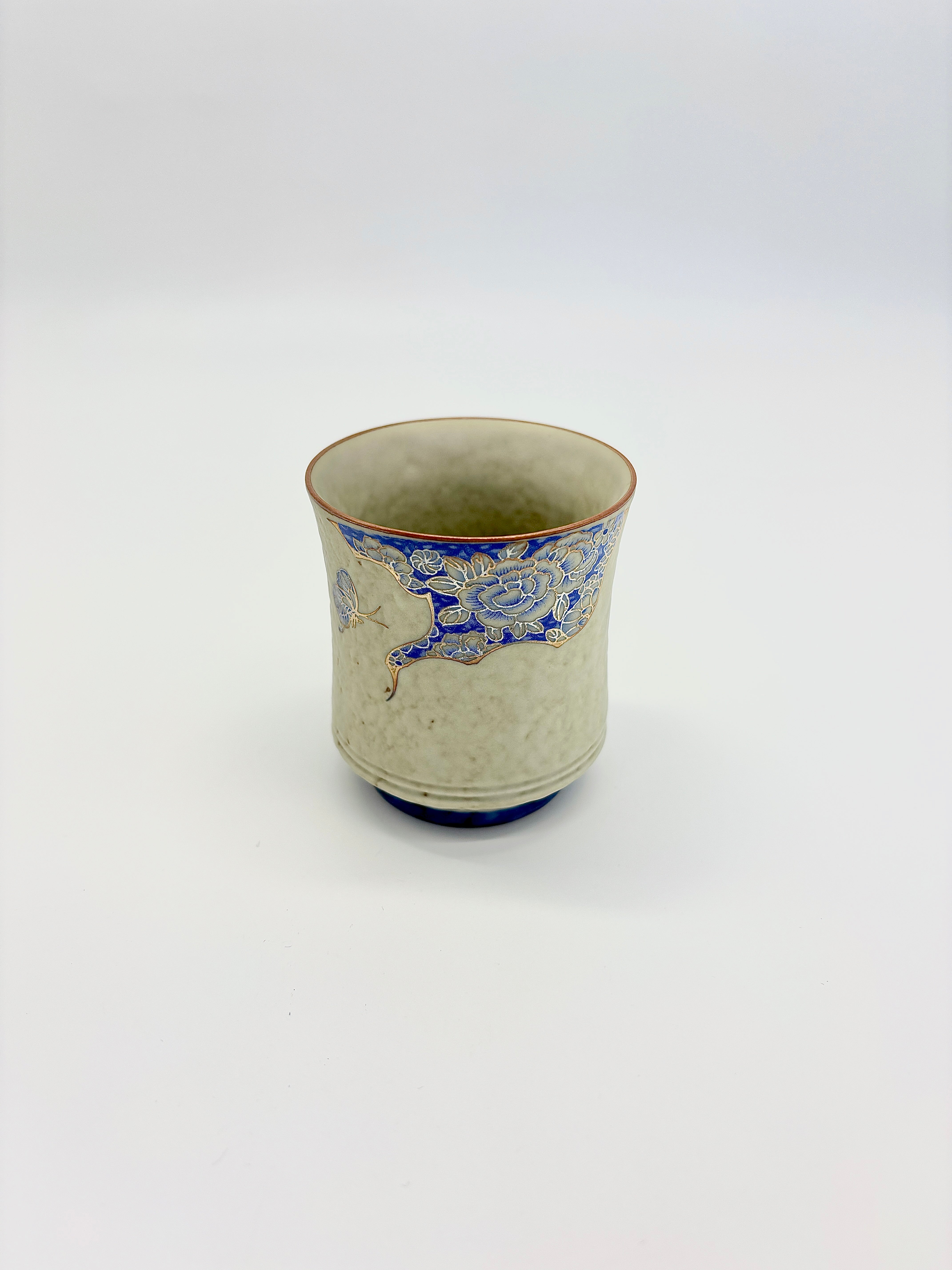 Silver Peony Bamboo Shaped Cup 