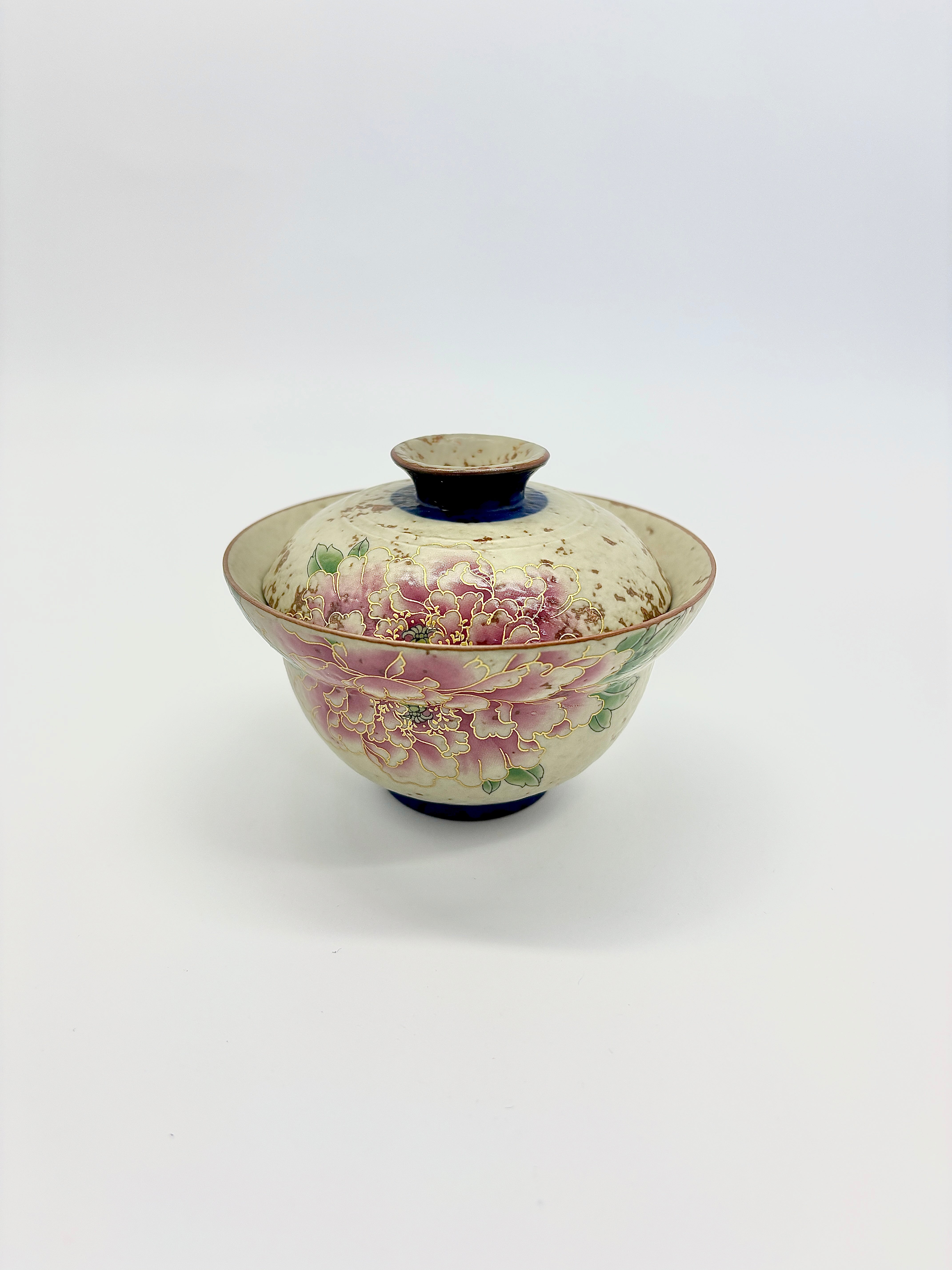 Golden Peony Gourd Gaiwan