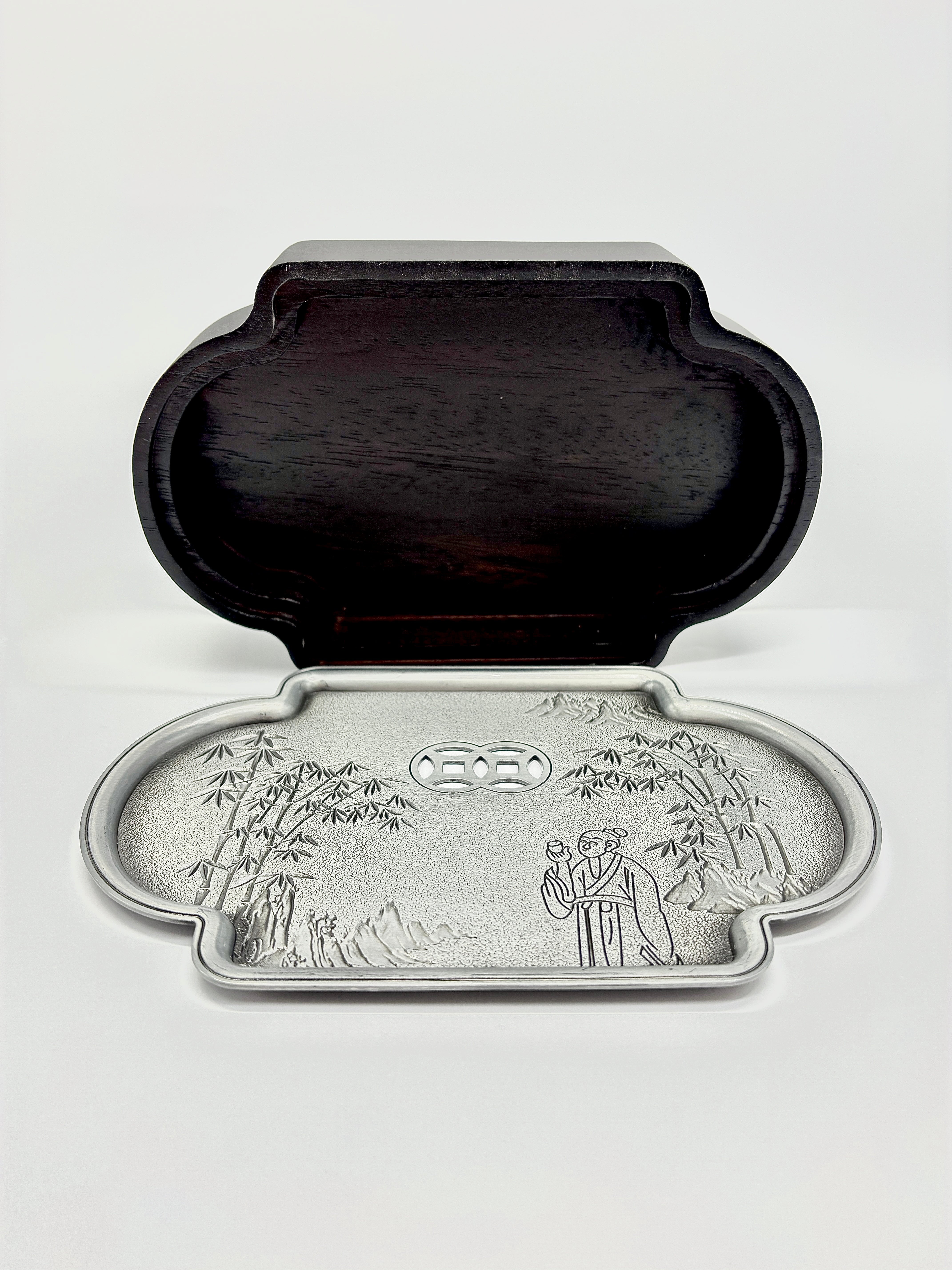 Alloy Bamboo Teapot Stand 